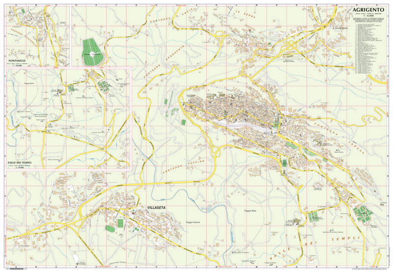 Agrigento city map | Sicily | 1: 6,000 | GLOBAL MAP - Roger Lascelles ...