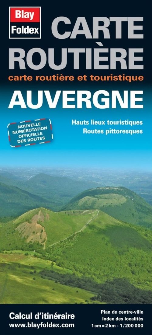 Auvergne | Regional Road Map | 1: 200,000 | BLAY FOLDEX