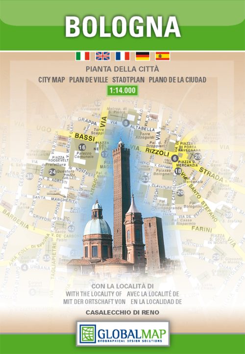 Bologna city map | Emilia-Romagna | 1: 14,000 | GLOBAL MAP
