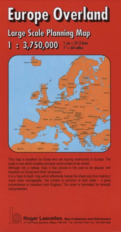 Europe | Overland Planning Map | 1: 3,750,000 | ROGER LASCELLES