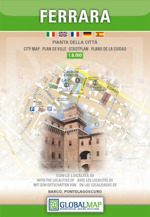 Ferrara city map | Emilia-Romagna | 1: 8,000 | GLOBAL MAP