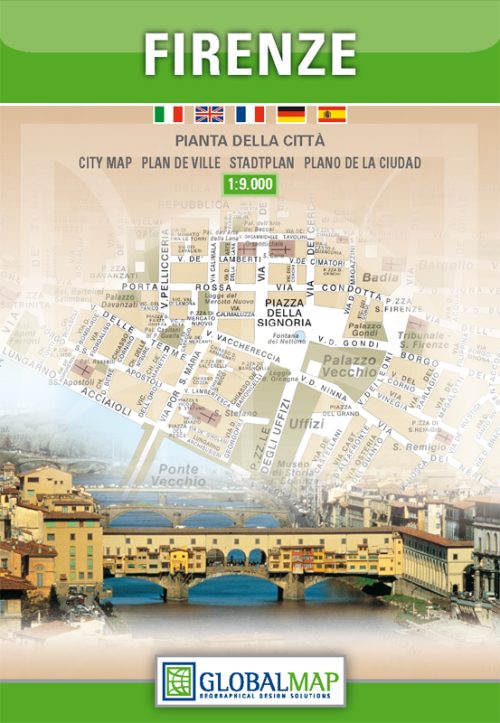 Florence (Firenze) city map | Tuscany | 1: 9,000 | GLOBAL MAP