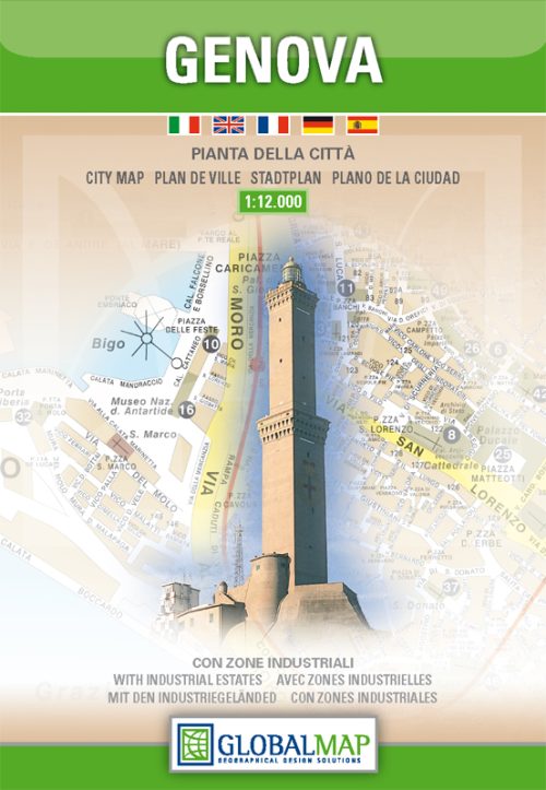 Genoa (Genova) city map | Liguria | 1: 12,000 | GLOBAL MAP