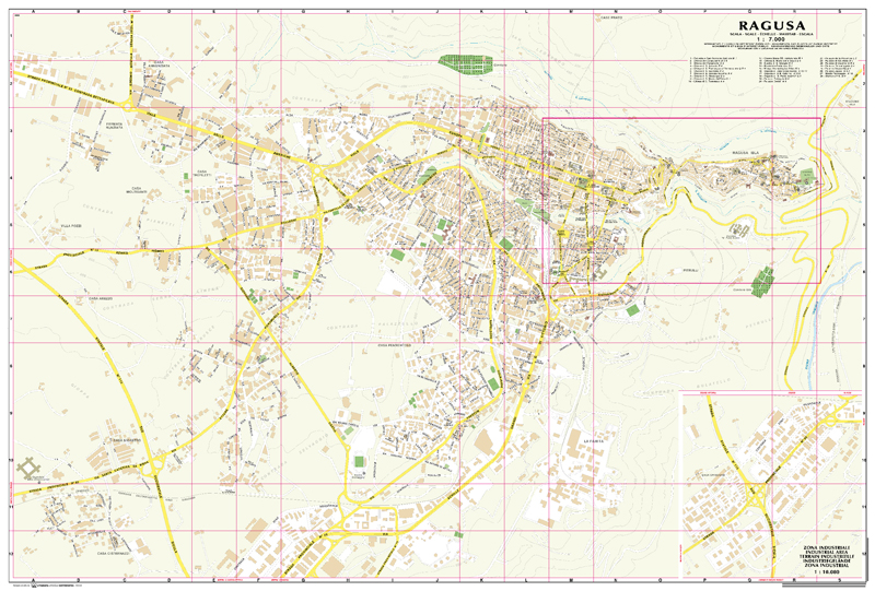 Ragusa city map | Sicily | 1: 7,000 | GLOBAL MAP - Image 2