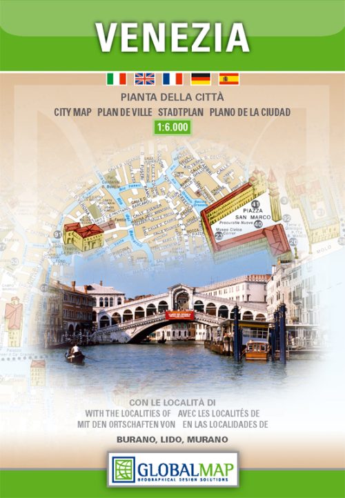 Venice (Venezia) city map | Veneto | 1: 6,000 | GLOBAL MAP