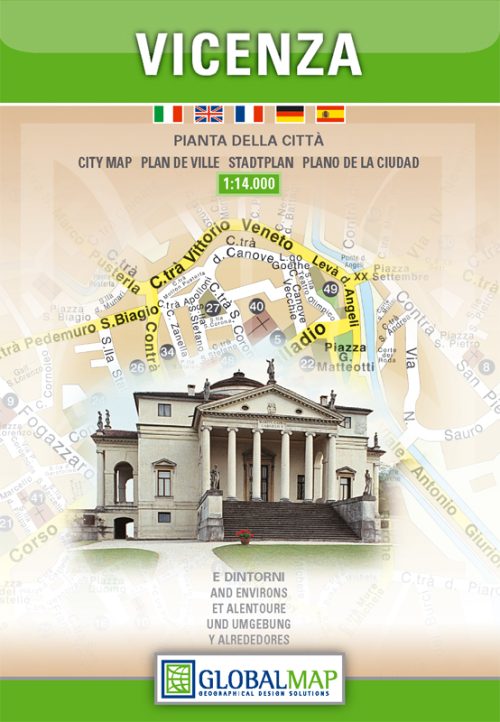 Vicenza city map | Veneto | 1: 14,000 | GLOBAL MAP